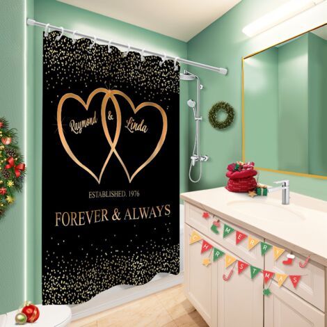 Rideau douche imperméable polyester 180x180 dessin protection douche pour une déco moderne