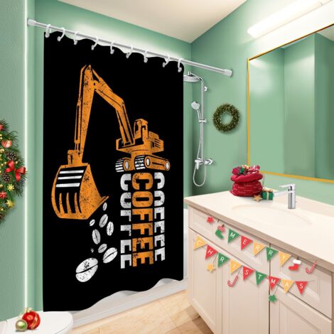 Rideau douche imperméable polyester 180x180 dessin séparation douche pour décoration salle de bain