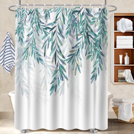 Rideau douche imperméable polyester 180x180 Élégant polyester pour salle de bain pour baignoire d’angle