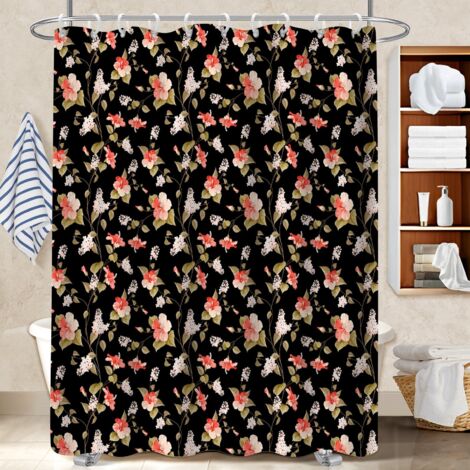 Rideau douche imperméable polyester 180x180 fluide bâche de douche pour maison secondaire
