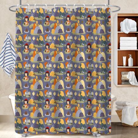 Rideau douche imperméable polyester 180x180 fluide bâche polyester douche pour maison de campagne