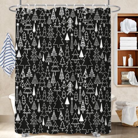 Rideau douche imperméable polyester 180x180 lavable protection douche pour solution pour angle difficile