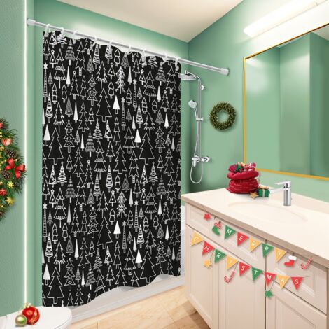 Rideau douche imperméable polyester 180x180 lavable protection douche pour solution pour angle difficile