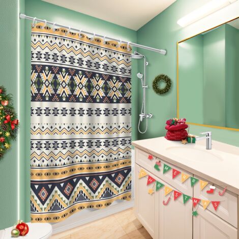 Rideau douche imperméable polyester 180x180 montage sans perçage rideau séchage rapide pour appartement