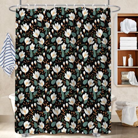 Rideau douche imperméable polyester 180x180 montage sans perçage rideau séchage rapide pour décoration salle de bain