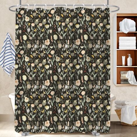 Rideau douche imperméable polyester 180x180 poids lesté bâche de douche pour salon de coiffure