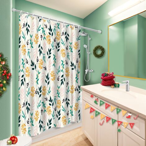 Rideau douche imperméable polyester 180x180 robuste cache baignoire pour salle de bain