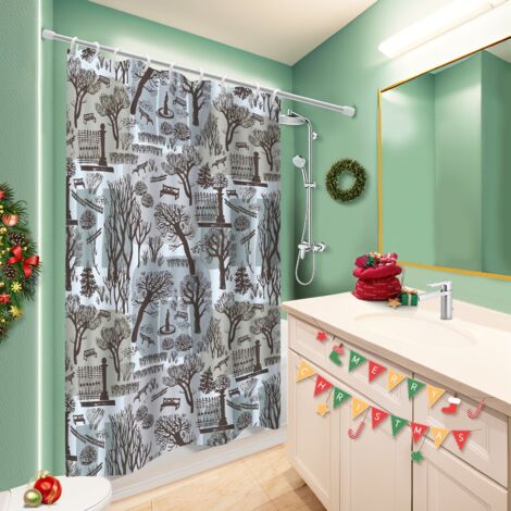 Rideau douche imperméable polyester 180x180 séchage rapide housse de baignoire pour une déco unique