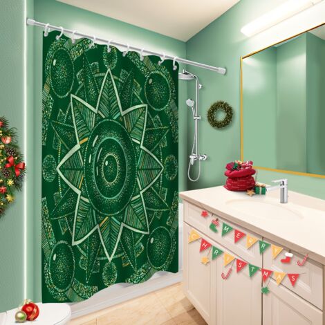 Rideau douche imperméable polyester 180x180 souple polyester pour salle de bain pour personne allergique