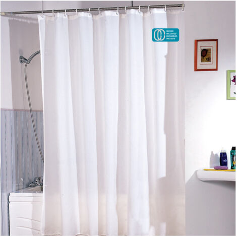 Rideau Douche Polyes180x200 Blanc - M S V