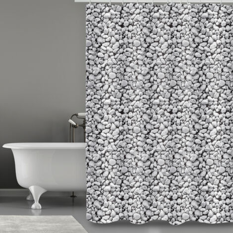RIDEAU DOUCHE POLYES180X200 GALETS NOUVEAU MODELE M S V 149560