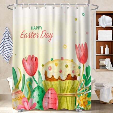 Rideau douche polyester 180x180 À œillets renforcés cache baignoire pour dans une salle de bain design