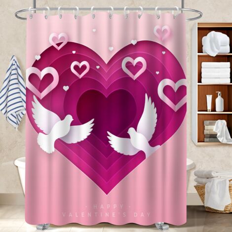 Rideau douche polyester 180x180 À œillets renforcés cache baignoire pour délimiter l’espace dans une salle de bain ouverte