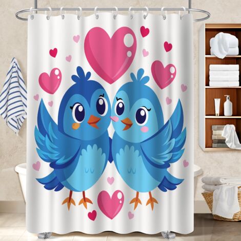 Rideau douche polyester 180x180 À œillets renforcés cache baignoire pour famille nombreuse