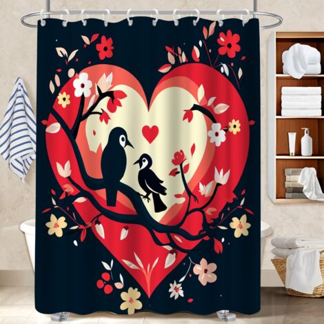 Rideau douche polyester 180x180 À œillets renforcés housse de baignoire pour solution pour angle difficile