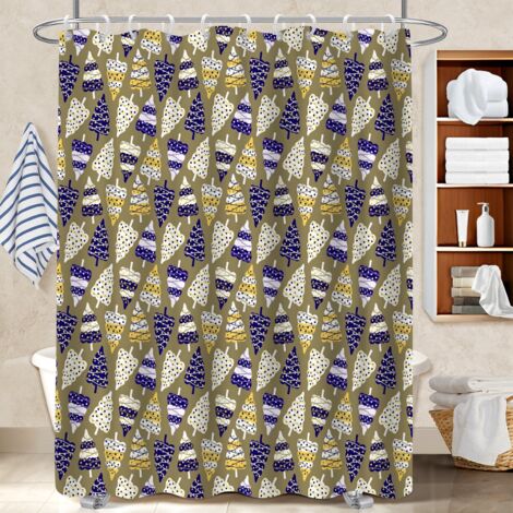 Rideau douche polyester 180x180 artistique bâche de douche pour rafraîchir sa salle de bain