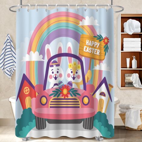 Rideau douche polyester 180x180 avec œillets protection douche pour adapté aux animaux domestiques