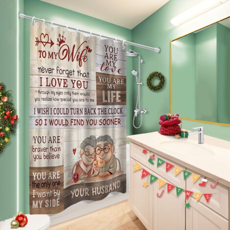 Rideau douche polyester 180x180 bordure lestée bâche de douche pour salle de bain d’amis