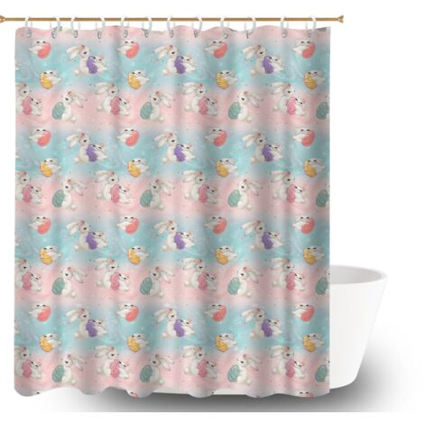 Rideau douche polyester 180x180 cocooning cache baignoire pour une petite salle de bain