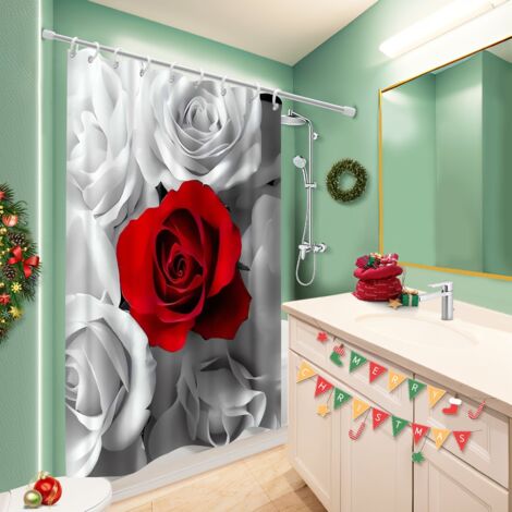 Rideau douche polyester 180x180 design bâche polyester douche pour les amateurs de déco