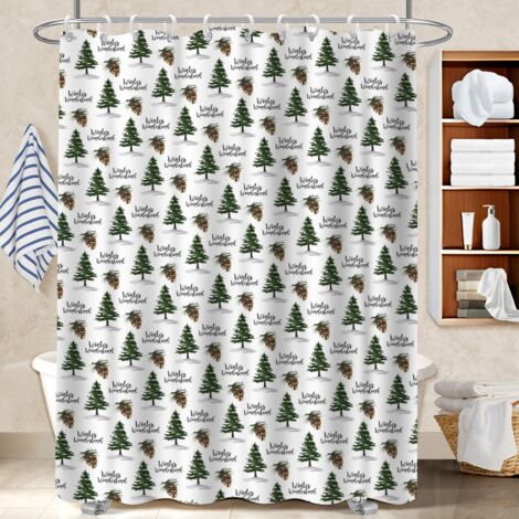 Rideau douche polyester 180x180 design bâche polyester douche pour salle de bain avec baignoire