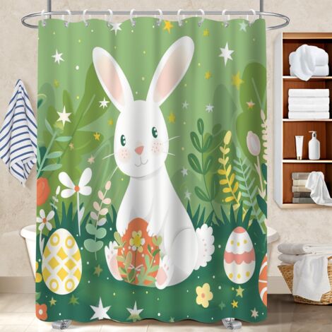 Rideau douche polyester 180x180 Élégant polyester pour salle de bain pour avec accessoires assortis