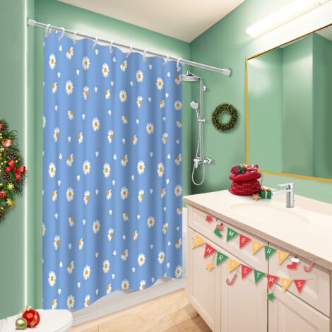 Rideau douche polyester 180x180 Épais rideau imperméable pour salle d’eau sans fenêtre