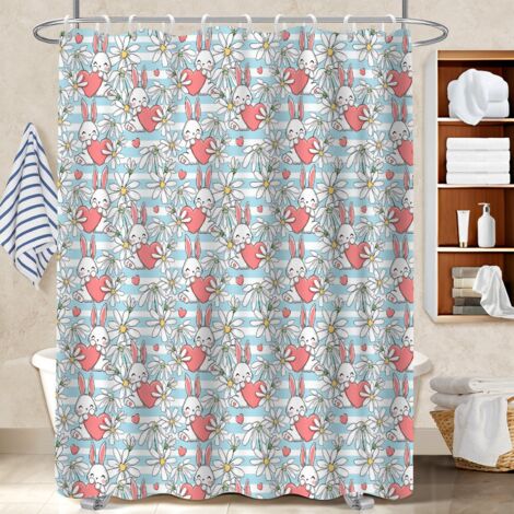 Rideau douche polyester 180x180 Évasion protection douche pour votre chalet à la montagne