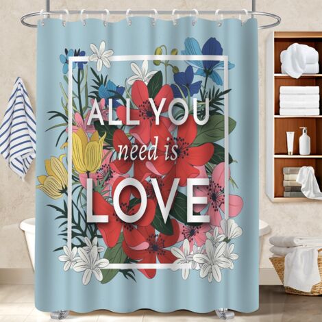 Rideau douche polyester 180x180 imperméable housse de baignoire pour maison secondaire