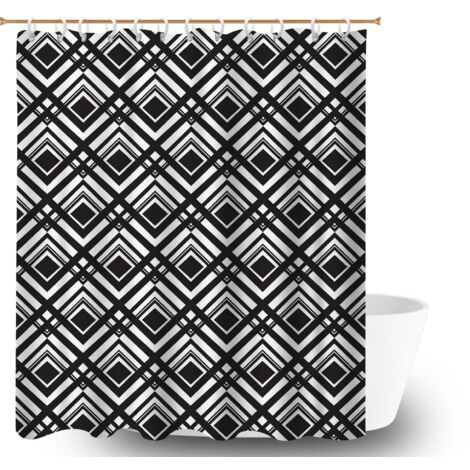 Rideau douche polyester 180x180 imprimé cache baignoire pour optimiser un petit espace