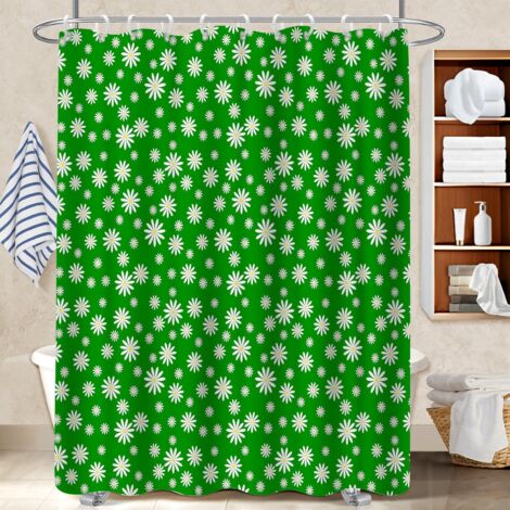 Rideau douche polyester 180x180 lavable cache baignoire pour idéal location saisonnière