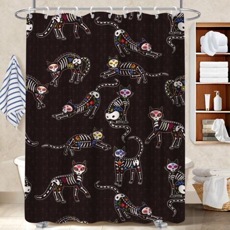 Rideau douche polyester 180x180 lavable séparation douche pour votre chalet à la montagne