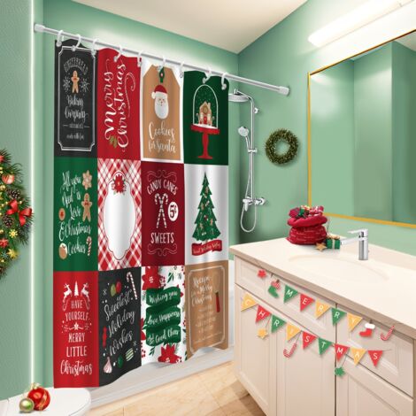 Rideau douche polyester 180x180 montage sans perçage protection douche pour cabine de douche