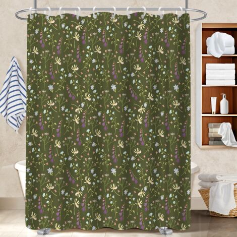 Rideau douche polyester 180x180 naturel protection douche pour protéger le sol des éclaboussures efficacement