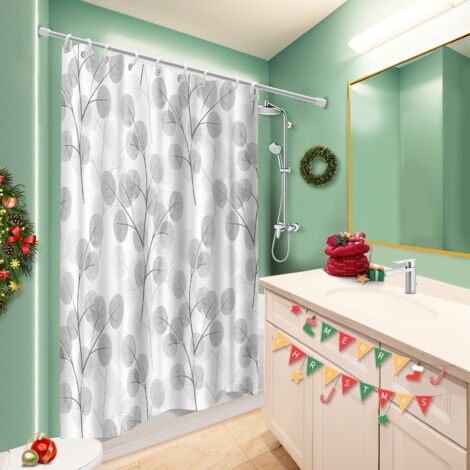 Rideau douche polyester 180x180 original séparation douche pour idéal location saisonnière