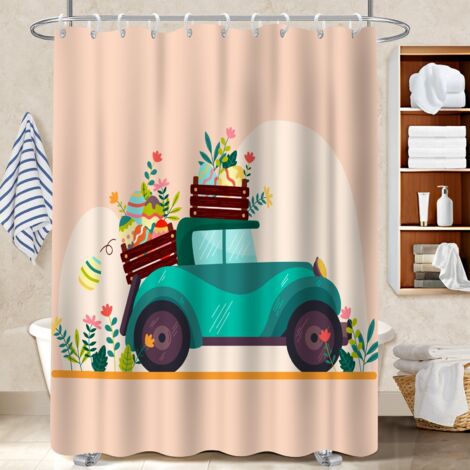 Rideau douche polyester 180x180 résistant rideau imperméable pour optimiser un petit espace