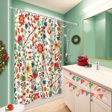 Rideau douche polyester 180x180 robuste voile de douche pour une colocation