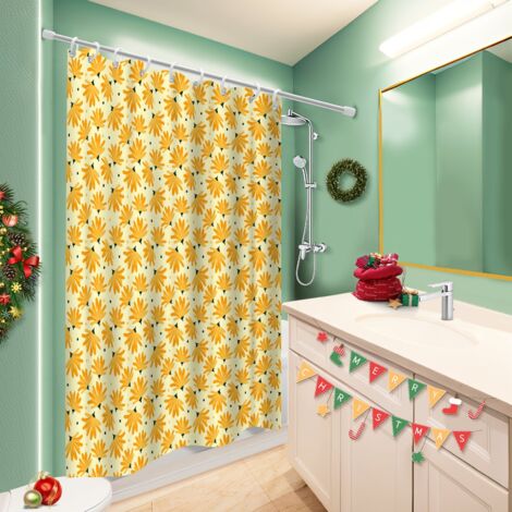 Rideau douche polyester 180x180 souple et fluide voile de douche pour une touche de gaieté et de couleur