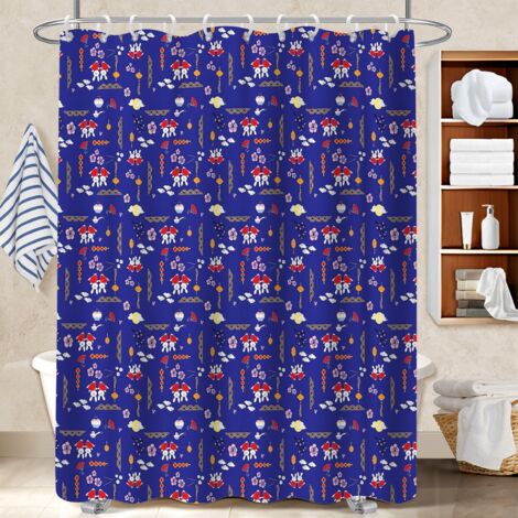 Rideau douche polyester 180x180 stylé bâche de douche pour créer une ambiance spa