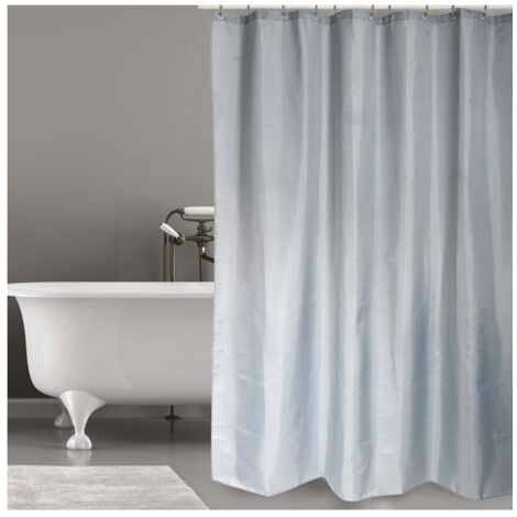 Rideau douche polyester 180x200cm gris clair - MSV