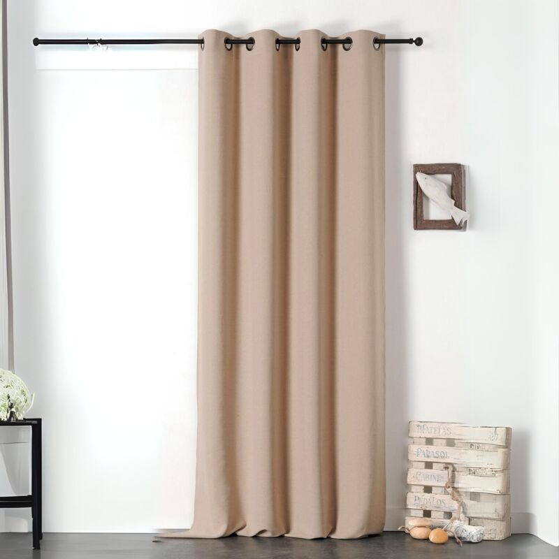Rideau en 100% lin Libeccio Beige 135x255 cm