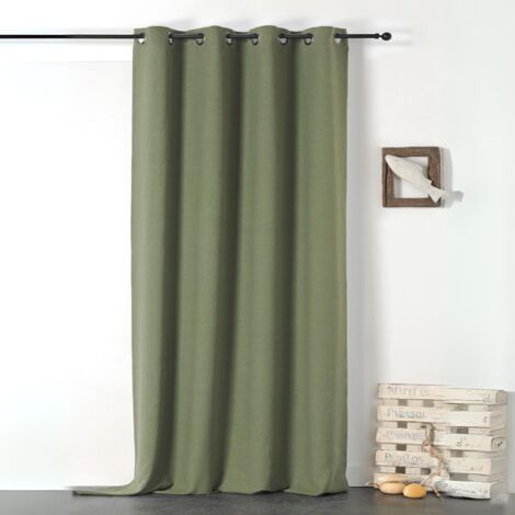 Rideau en 100% lin Libeccio Vert 135x255 cm