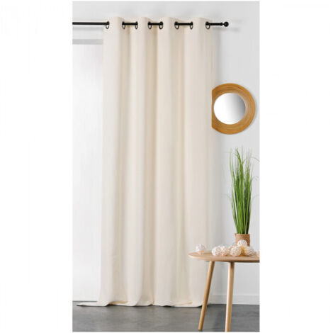 Rideau en Chanvre 135x240cm - 135x240cm - Ecru