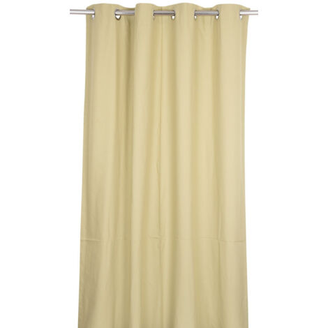 Rideau en coton vert kaki Jaya 140x240 cm