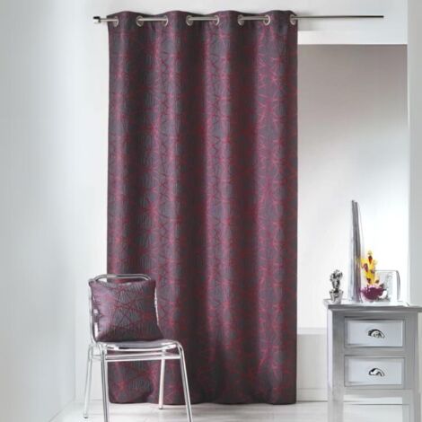 Rideau en Jacquard à Imprimés Design Bordeaux 140x260 cm