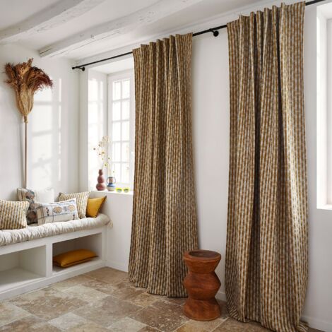 Rideau en Jacquard bicolore à carreaux CASTIN