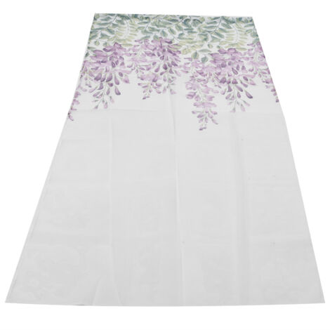 Rideau en Tulle Brodé Motif Glycine pour Chambre et Salon, Voilage Décoratif Fenêtre