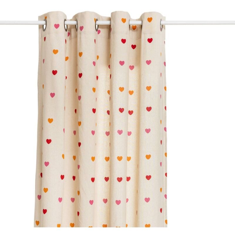 Rideau enfant imprimé Romy beige 140x260cm Atmosphera créateur d'intérieur