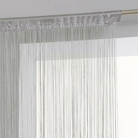 Rideau de fil (90 x H200 cm) Uni Gris - Rideau / Voilage / Store - Eminza