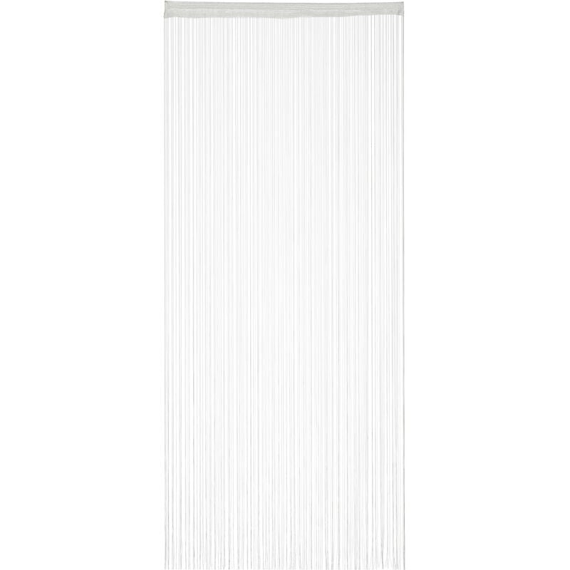 Rideau passe-tringle, pour portes ou fenêtres, lavable, peut être raccourci, 90 x 245 cm, blanc - Relaxdays